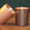 Vintage Copper Small-Sized Breakfast Coffee Mug,Multiple Sizes Handcrafted Hammer Texture Water Tea Cup,Woven Handle Tableware