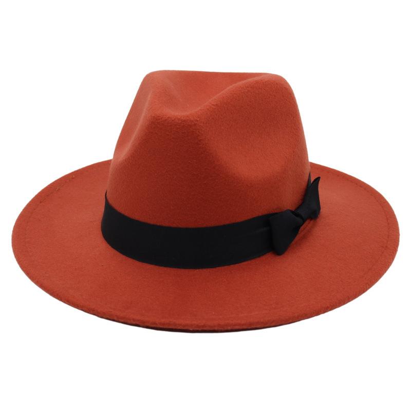 Vintage Performance Zylinder Schleife Anzug Jazzhut Herren und Damen Ausländischer Filzhut Hepburn Tweedhut