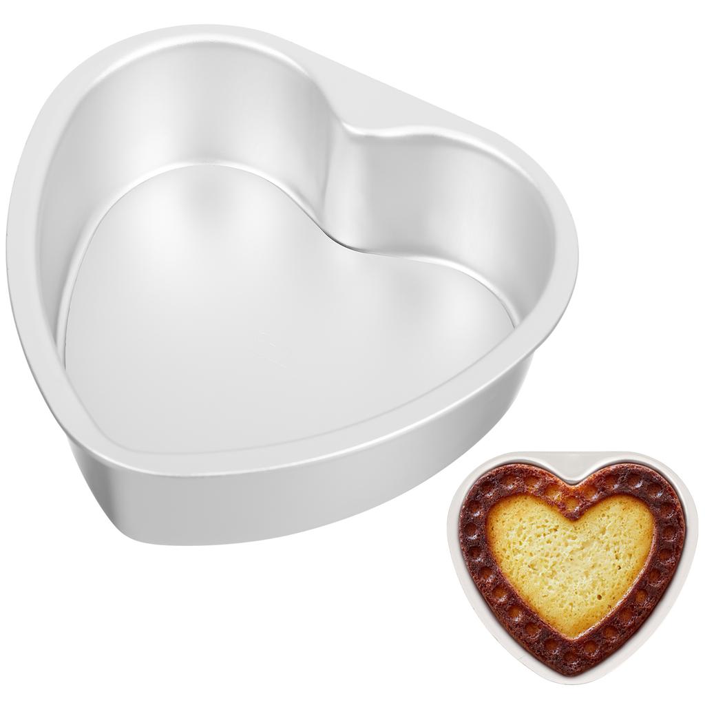 6palcová 6palcová vysoce kvalitní zesílená forma na dort ve tvaru srdce s odnímatelným dnem, forma na cheesecake, čokoládová forma, eloxovaný hliník, odnímatelná