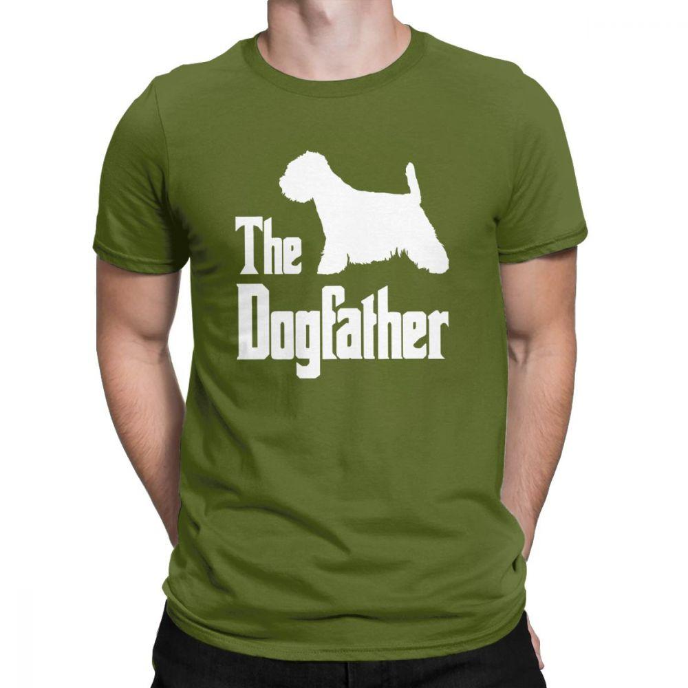 

The Dogfather West Highland White Terrier Dog T Shirt Men 100 Percent Cotton Cool T-Shirt Funny Wholesale Westie Oversized 3XL