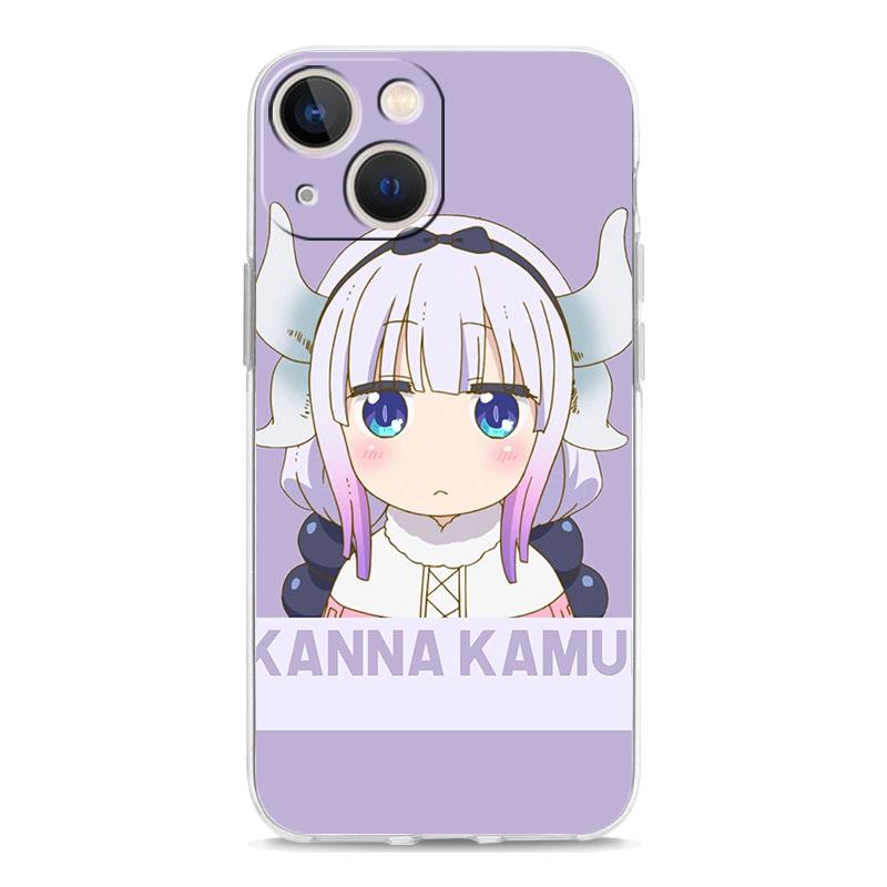 Dragon Maid Anime For iPhone 14 13 11 12 Pro Max X XR XS Phone Case For iPhone 14 7 8 Plus SE Clear Soft Silicone Cover Fundas