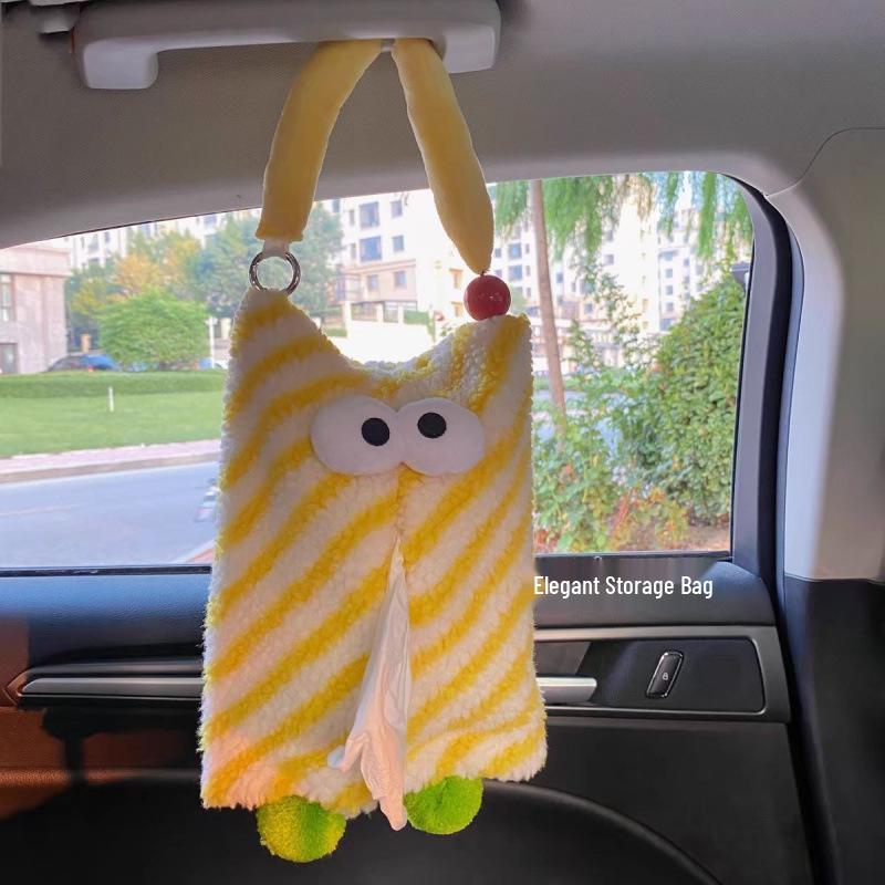 

Cartoon Monster Car Tissue Box for Seat Back - Hanging Interior Decoration