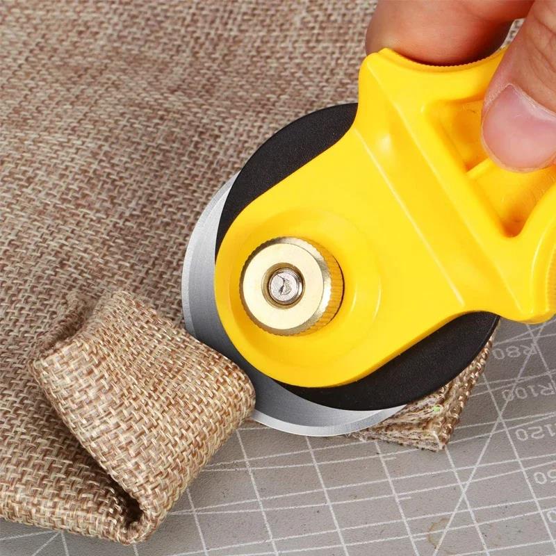28mm Patchwork Roller Wheel Knife Cloth Cutter Leather Paper Fabric Craft Fabrics Knife Rotary Cutter Cutting Sewing Accessories