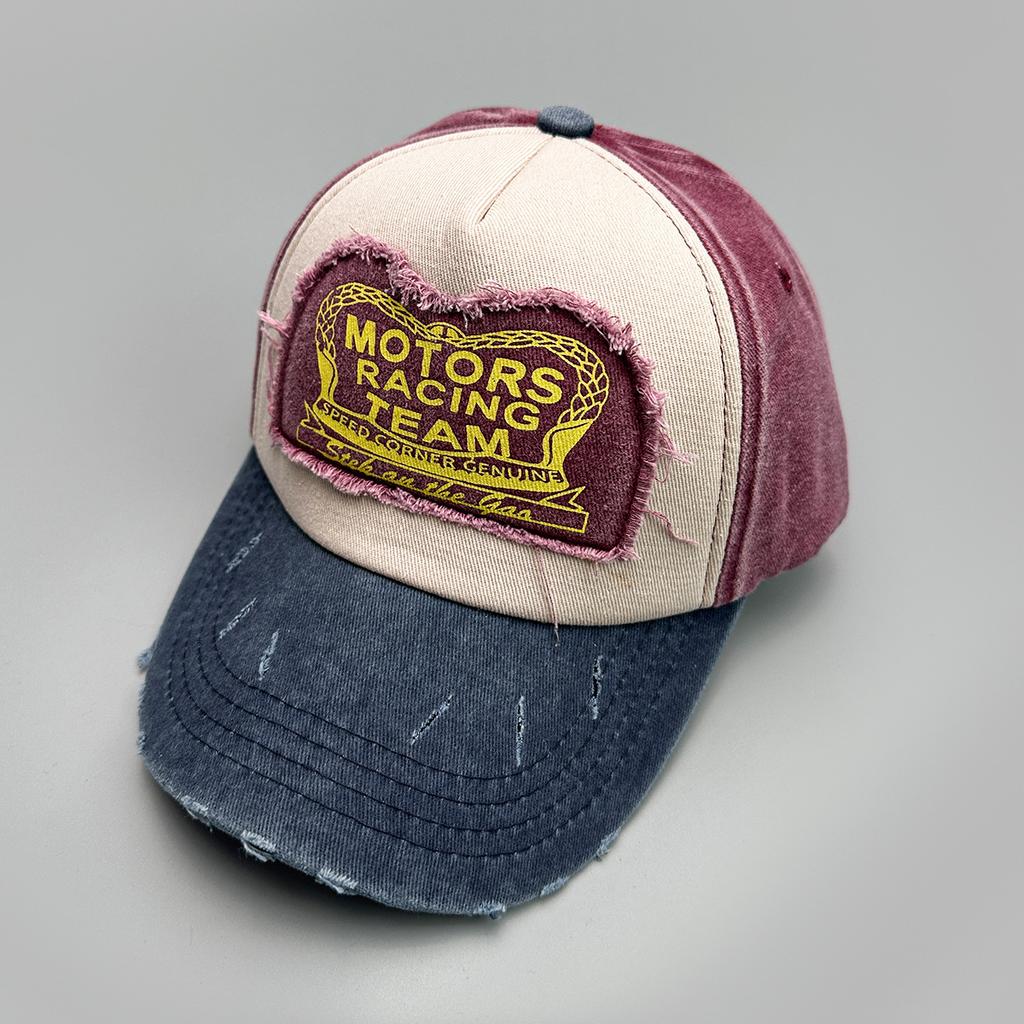 Patch Printing Letter Hole Wind Baseball Cap Men'S And Women'S Sunshade Personalized Color Matching Cap