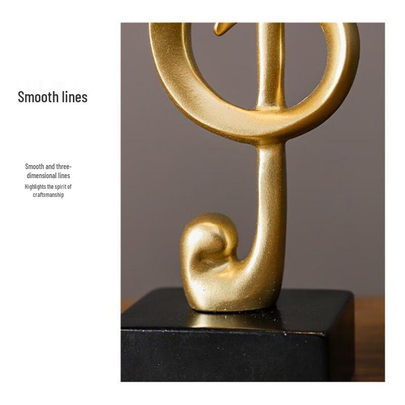 Ruijie Minimalist Resin Music Note Ornament Set