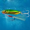 30g 65mm Artificial Baits Metal Sequins Iron Plate Wobbler Rotating Bait Long Cast Fishing Lure for Saltwater Freshwater
