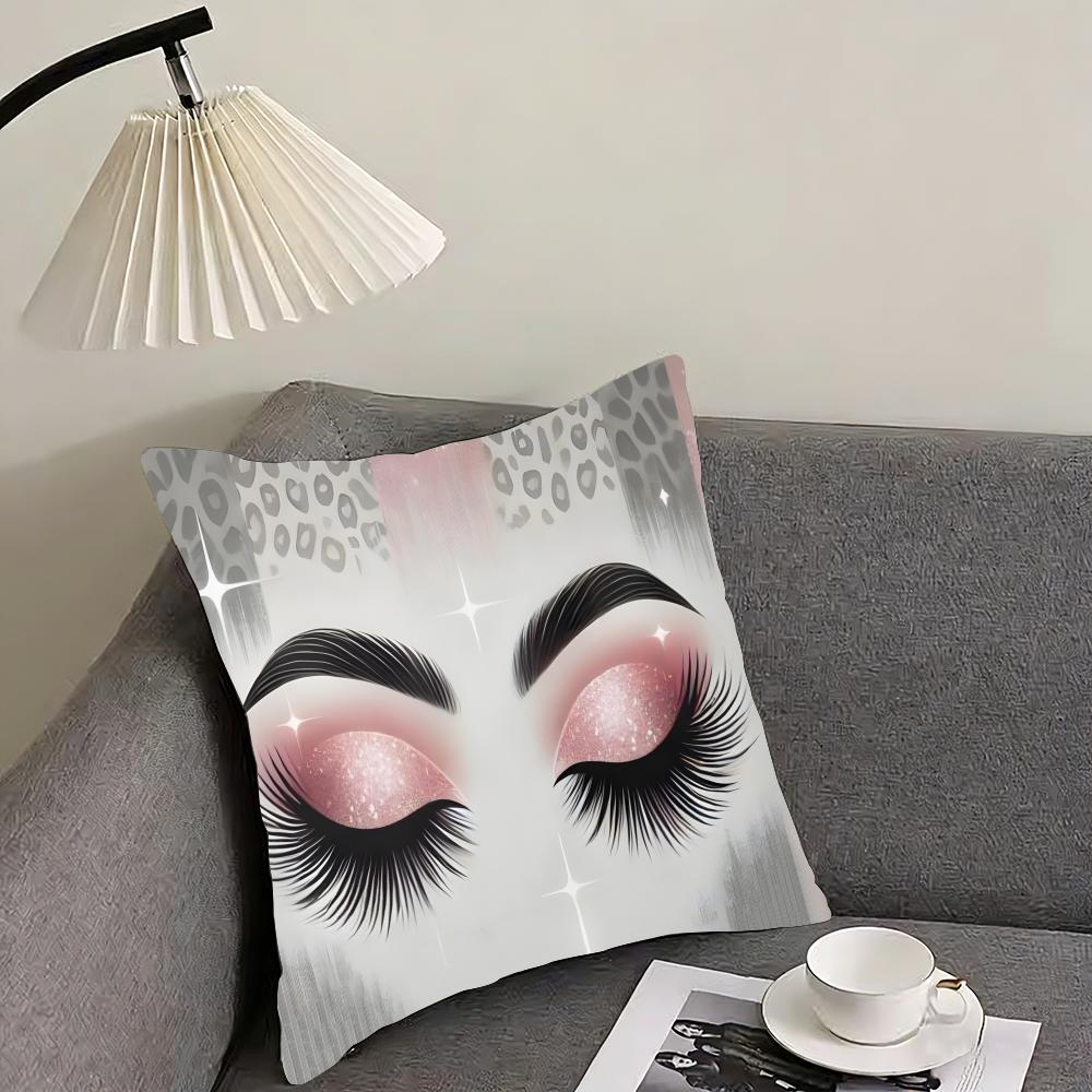 Makeup Eyelash INS Cushion Cover Pillowcase Ultra Soft Skin Friendly Fabric Cloud Like Comfort  Concealed Zipper