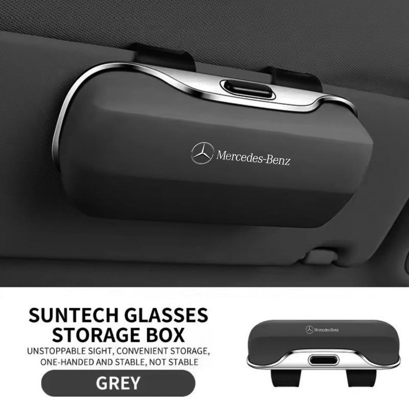 WAM3 Car Visor Sunglasses Glasses Case Glasses Holder Clip Box For Mercedes Benz AMG W203 W205 W206 W211 W220 W212 W201 W210 E300