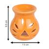 Pure Source India Ceramic Clay Oil Burner Aroma Diffuser (Orange) Set of 2