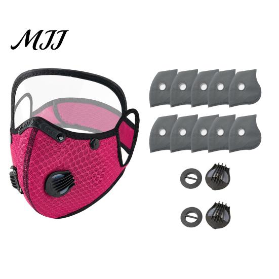 Construction Dust Mask Cycling Face with Filter & Breathing Valve, Reusable Carbon Heavy-duty Goggles, Lightweight Protection Shield for Outdoor
