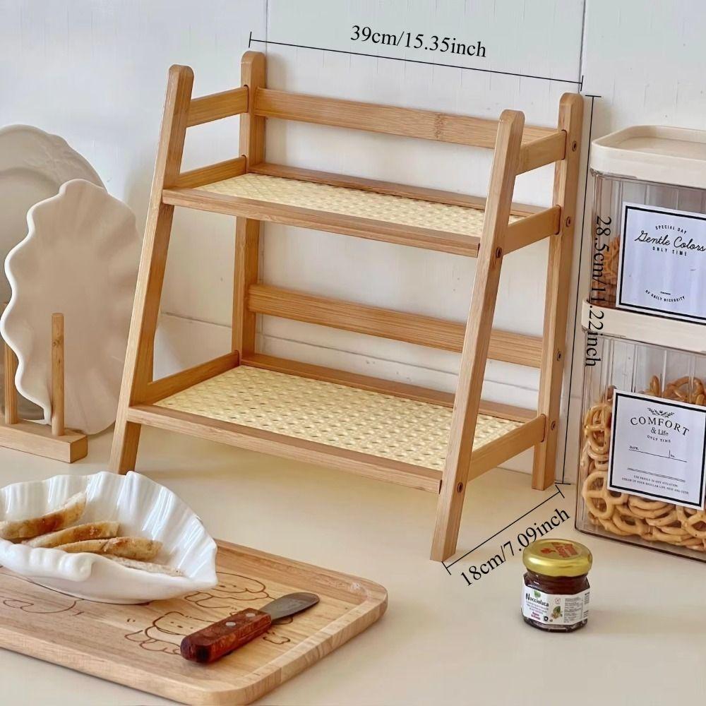 Space-saving Wooden Storage Shelf Steady Cosmetics Storage Shelf Kitchen Shelf  Dorms