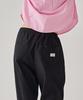 RONRON Back Heart Stitch Pocket Banding Pants Black