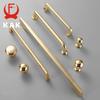 KAK Zinc Alloy Bright Gold Cabinet Pulls Light Luxury Stylish Kitchen Handles for Furniture Drawer Knobs Cabinet Hardware