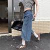 Summer 2025 Women's American Retro High-Waisted Wide-Leg Cropped Jeans