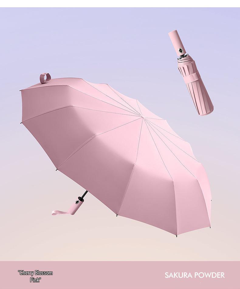 24-Bone Automatic Folding Umbrella: High-End, Sun & Rain Dual-Use, UV Protection for Men & Women