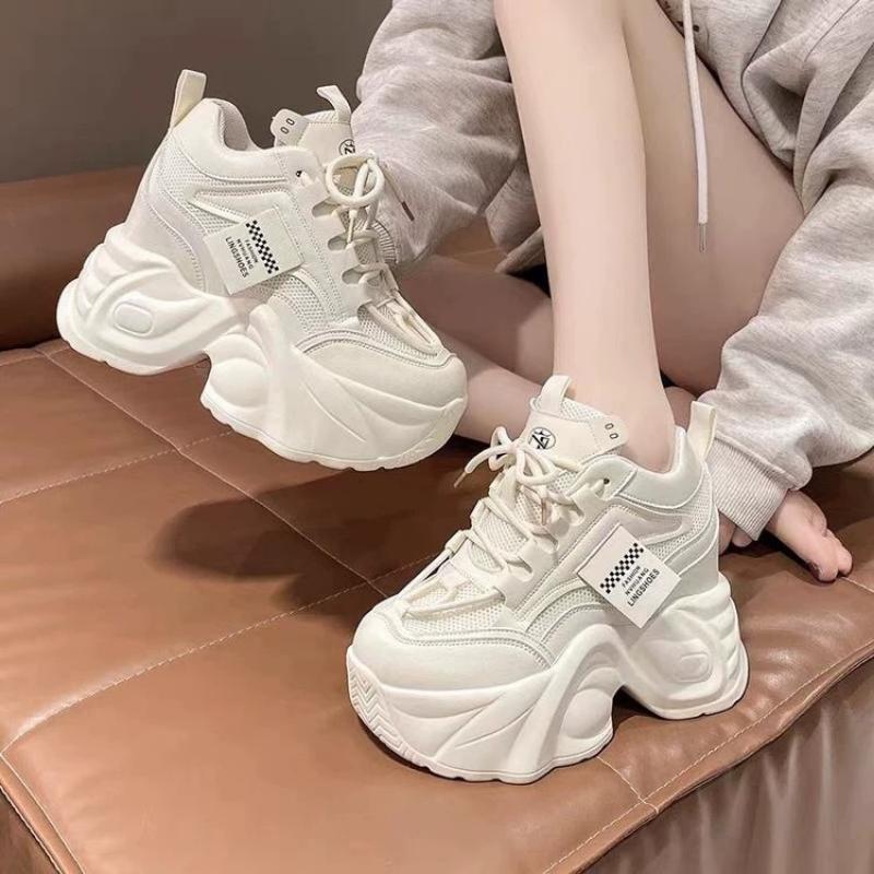 Summer Height-enhancing Shoes for Women with Thick Soles, Small-sized High-heeled Dad Shoes, Versatile Sports Casual Shoes