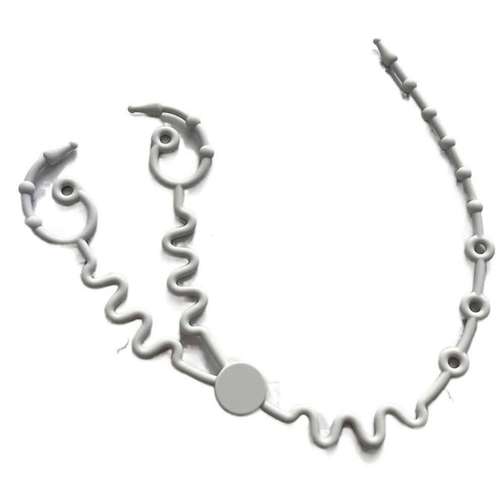 

Portable Silicon Nipple Anti-drop Chain Adjustable Baby Pacifier Chain Non-slip серый