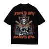 2025 Summer and Autumn Skull-style Printed T-shirt Loose and Casual Short-sleeved Men's and Women's Sportswear Top