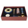 Wax Sealing Stamp Kit with Sealing Wax Warmer Wax Spoon Retro Wax Stamp Kit for Invitations