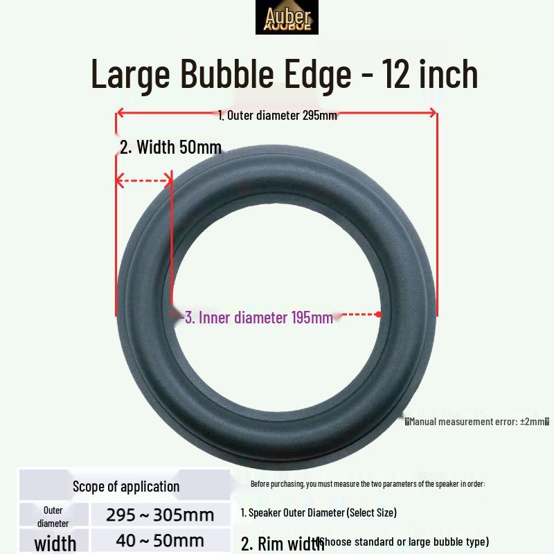 JBL Speaker Repair Foam Surround: Replacement Edge for 3/4/6/6.5/8/10/12 Inch Folding Ring