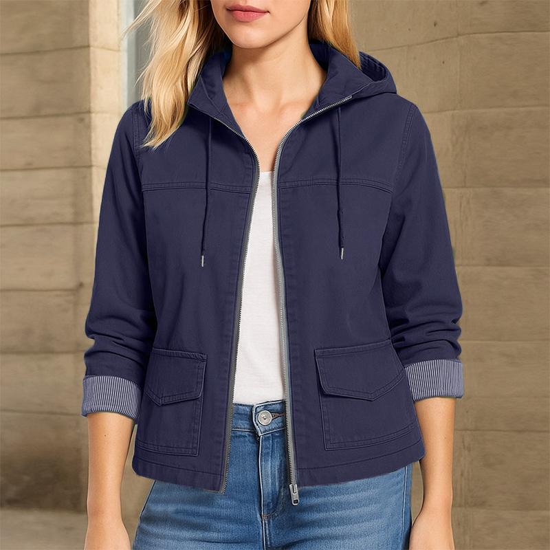 

ZANZEA Женские осенние повседневные толстовки с длинным рукавом, тонкие куртки L синий