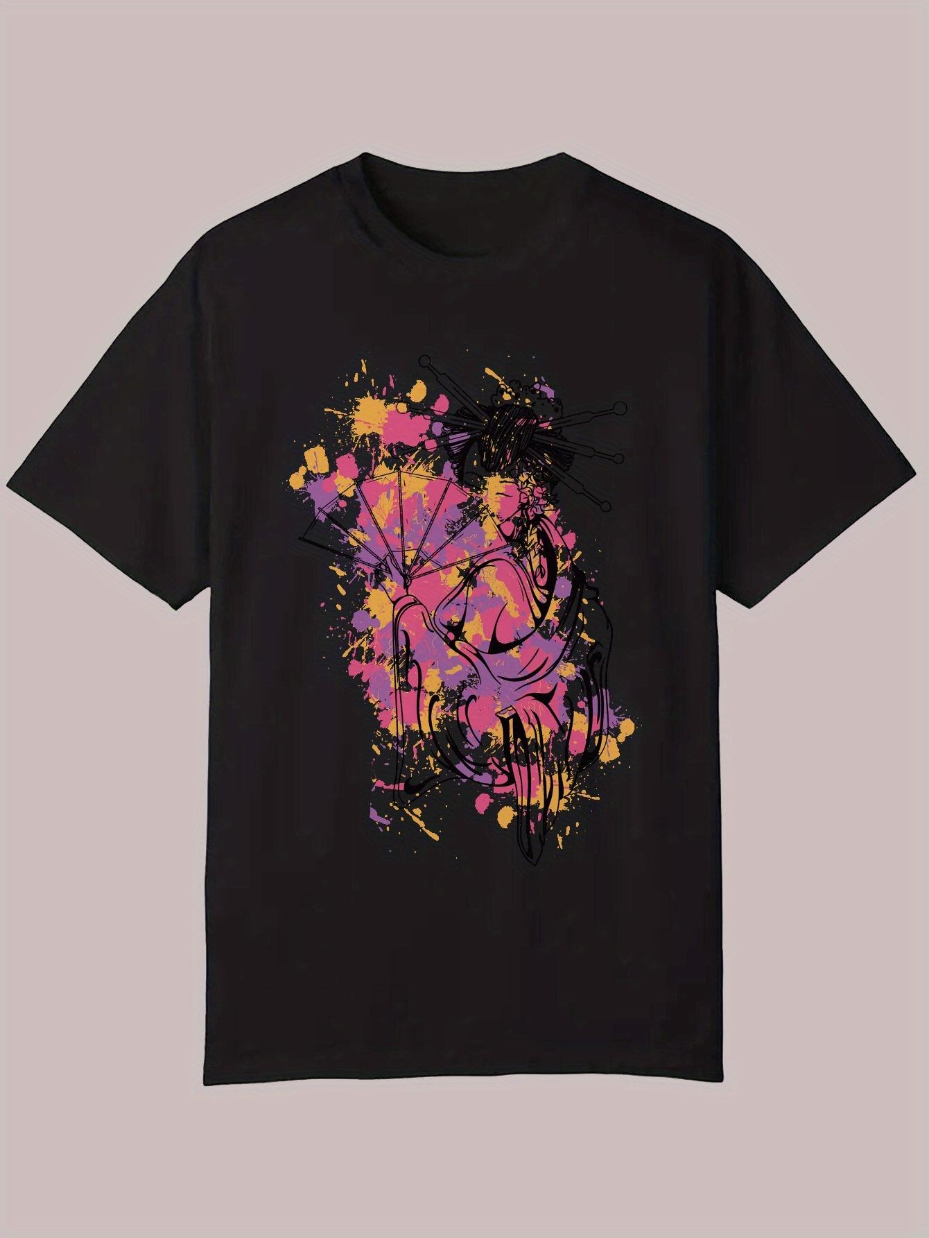 Casual Summer Graphic T-shirt - Vibrant Abstract Design XXXXL