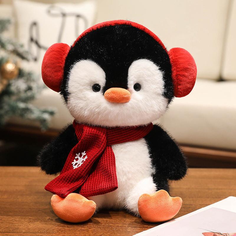 Penguin Plush Toy Christmas Gift For Kids Soft Stuffed Animal For Winter Fun