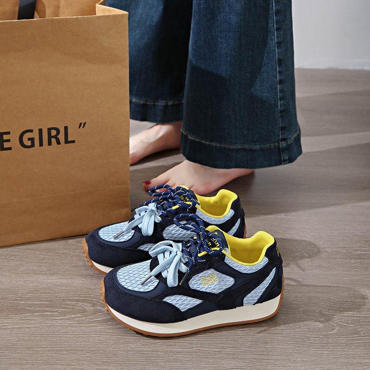 Women's shoes 2025 new autumn mesh Forrest Gump sports shoes junior high school students running lightweight soft sole fashion versatile explosion