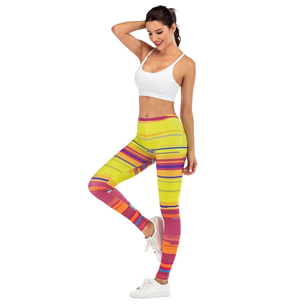 Donne Sexy Legging striscia colorata Stampa Fitness leggins Slim legins  Yoga Leggings Pantaloni Donna – acquista a prezzi bassi sul marketplace Joom