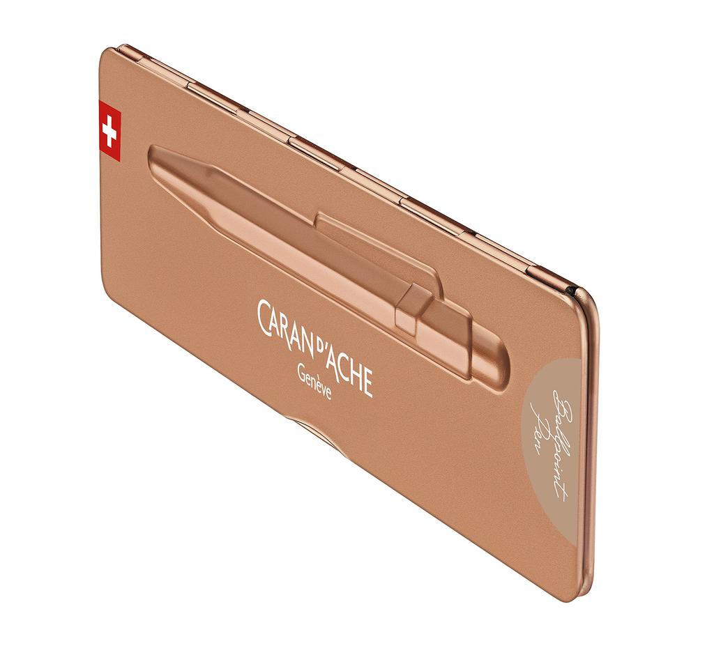 Caran 849 Collection Ballpoint Brut Officially Imported d'Ache Pen, Oil-Based, Rosé, NF0849-997,