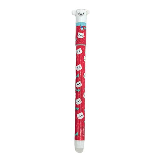 Erasable Pen Set Christmas Theme Pen Santa Reindeer Elf Design Smooth Writing Pens Stationery Supplies for Students Teachers