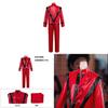 Michael Jackson Cosplay Costume Red Leather Jacket And Pants For Stage Performers
