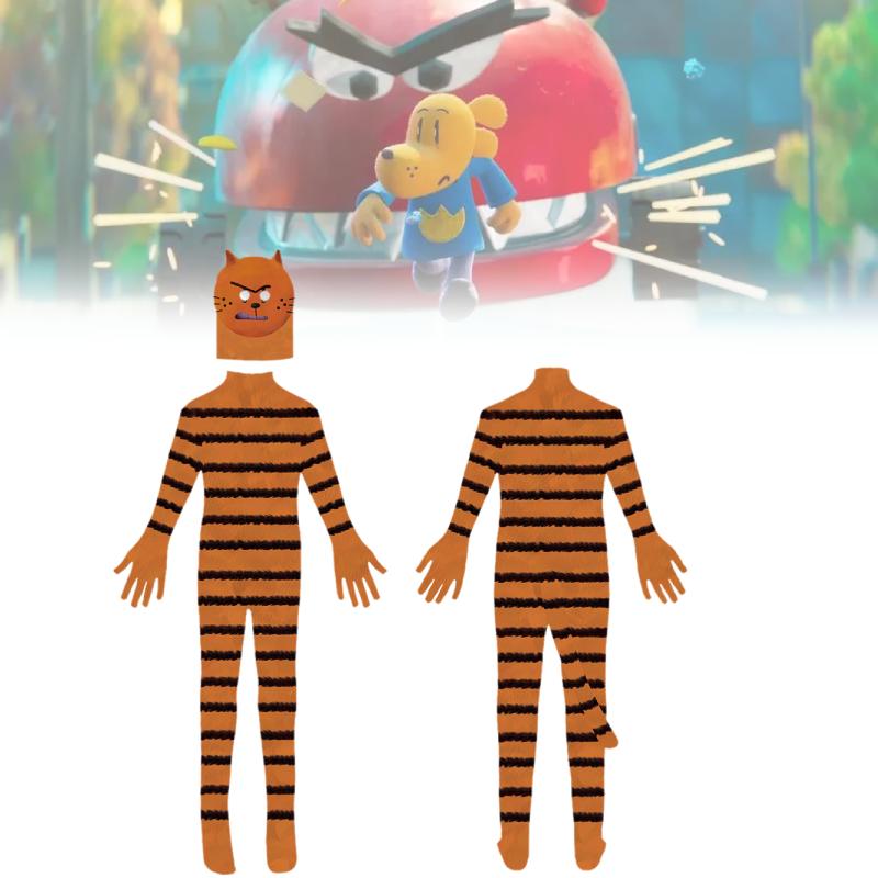 Cat Man Cosplay Outfit Cartoon Petey Cat Halloween Fancy Kids Girls Boys Party