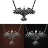 Collana con Ciondolo Corona di Corvo Celtico Vichingo per Donna