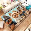 Cute Dog Print Area Rug Carpet Pet Lover Puppy Animal Theme Mat Living Room Decor Washable Dog Family Photo Rug Idea for Home
