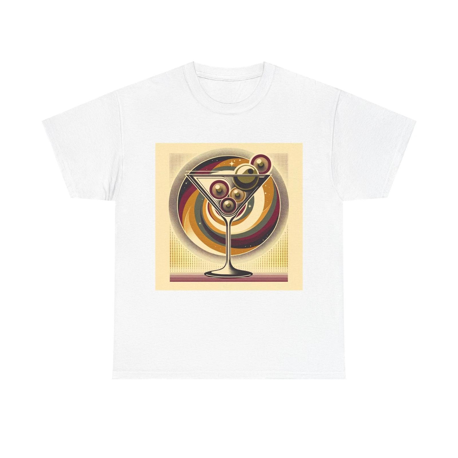 Унисекс футболка для взрослых Винтажный дизайн Martini Cosmic Swirl L