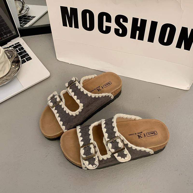 Thick-soled Cool Slippers Women's Shoes Wear Spring Ugly Cute Beach Slippers Muffin Bottom