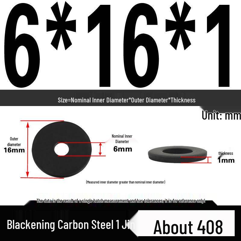Blackened Thickened Oversized Metal Washer