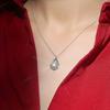 Water Droplet Shaped Zircon Pendant Necklace, Minimalist Design, Suitable for Elegant Jewelry Worn In Daily Life