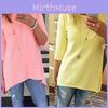 Elegant Women's Fashion Loose Medium Sleeve T-shirt Spring Blouse Casual Cotton Shirt