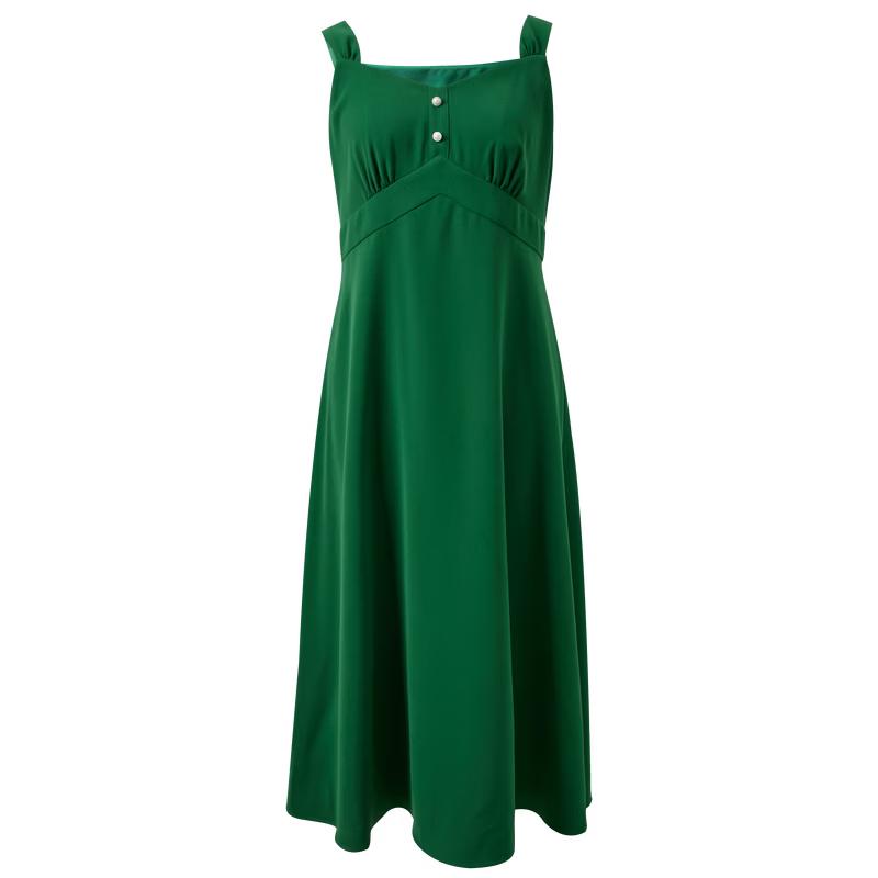 Sancai Women s Plus Size Square Neck Sleeveless A-Line Maxi Dress M