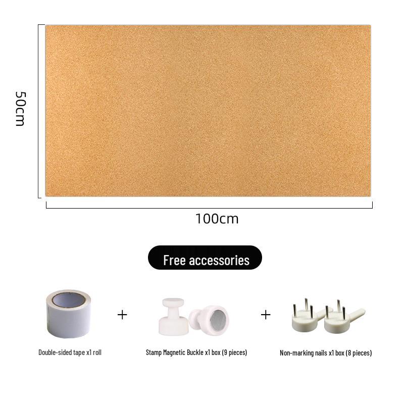 Self-Adhesive Magnetic Cork Wall Board for Photos and Messages