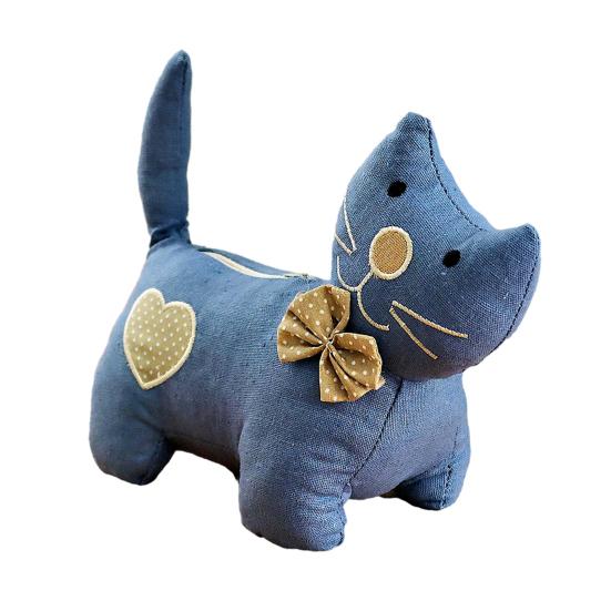 

Fabric Cat Decorative Door Stopper Cartoon Kitten Weighted Interior Door Stop Windproof Home Office Floor Stuffed Animal Doorstop