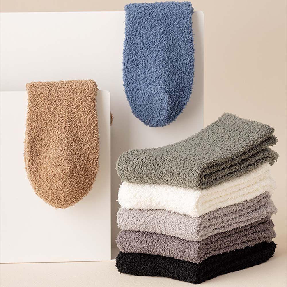 

Socks Coral Fleece Middle Tube Sleep Male Hosiery Men Thicken Socks Ankle Socks Winter Hosiery