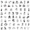 10/30/50/120pcs Black White Anime ONE PIECE Stickers Waterproof Decals Laptop Motorcycle Travel Luggage Car Decoration Sticker