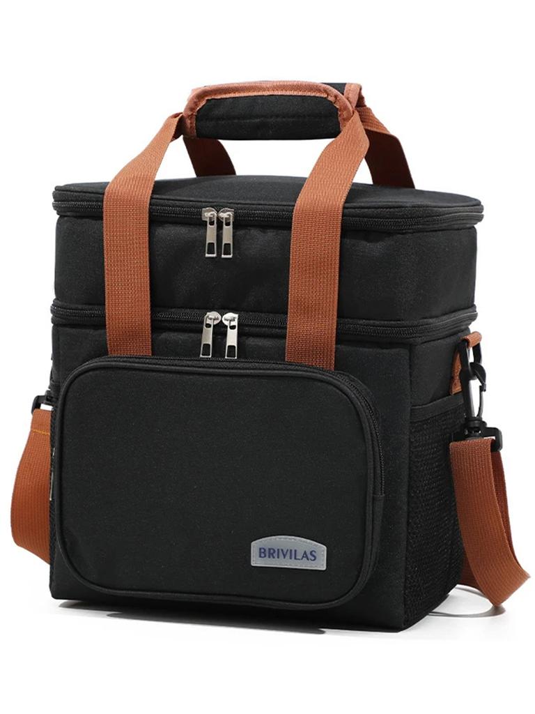 Portable Double Layer Lunch Bags Food Box Durable Camping Oxford Backpacks Icebox Large Capacity Picnic Durable BBQ Outdoor BBQ