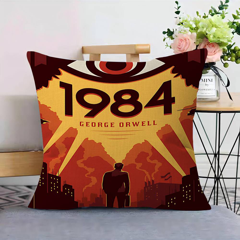 1984 George Orwell Movie Stitch Lucky Dragon Pillow Cover Sofa Cushion Cover Home Room Decoration Children Gift