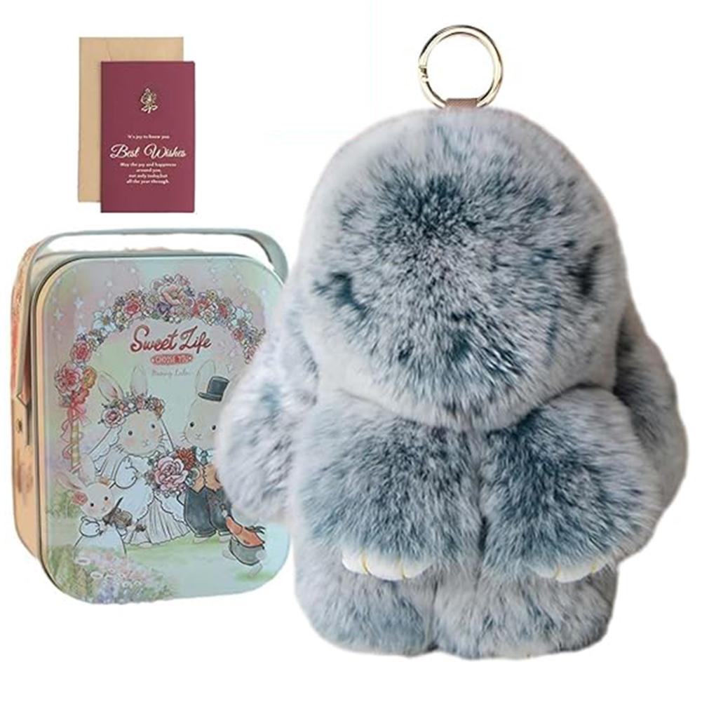 Echt Bont Sleutelhanger Tas Speelgoed Pluizig Souvenir Sleutelhanger Bedeltje Pluizige Bont Pompom Poppetje Hanger Lulu Sleutelhanger