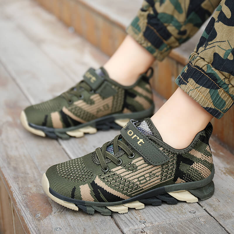 Summer Casual Camouflage Parent-child Shoes Sports Spring and Autumn Flying Woven Shoes Sports Shoes Men and Women