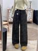 Women's High Waist Retro Leopard Print Jeans - Slimming Straight Leg, Versatile for Autumn/Winter.